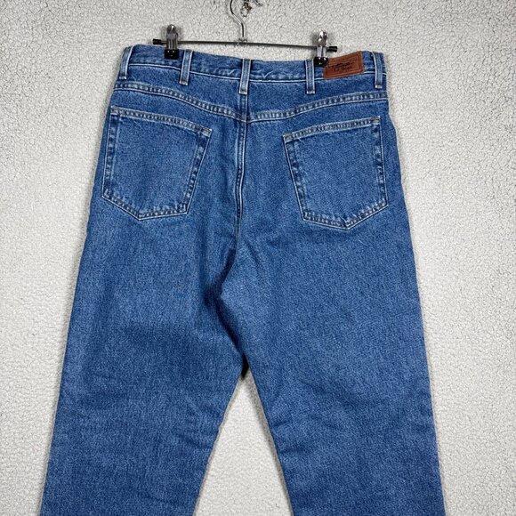 LL Bean Jeans Mens Size 34x32 Stonewashed Classic Fit Fleece Lined Dbl L (33X30) - Picture 7 of 11